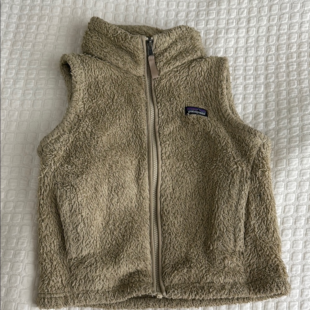 Patagonia Beige Fleece Vest Girls
